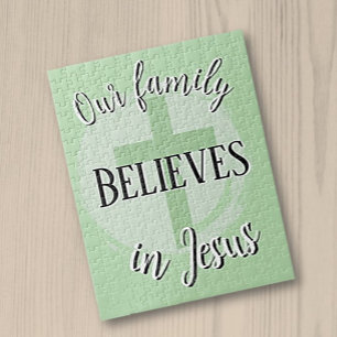 Quebra-cabeça Nossa Família Acredita em Jesus