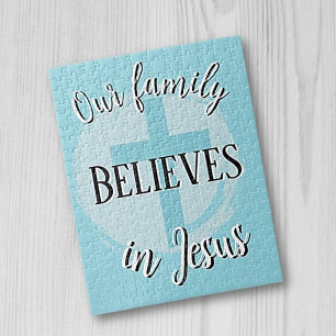 Quebra-cabeça Nossa Família Acredita em Jesus