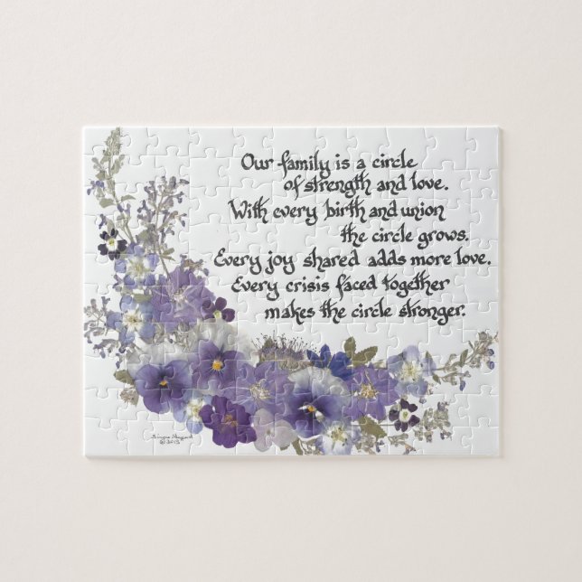 Quebra-cabeça Nossa família é um círculo (Horizontal)