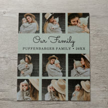Nossa Família Elegante Letra Preta Foto de Família
