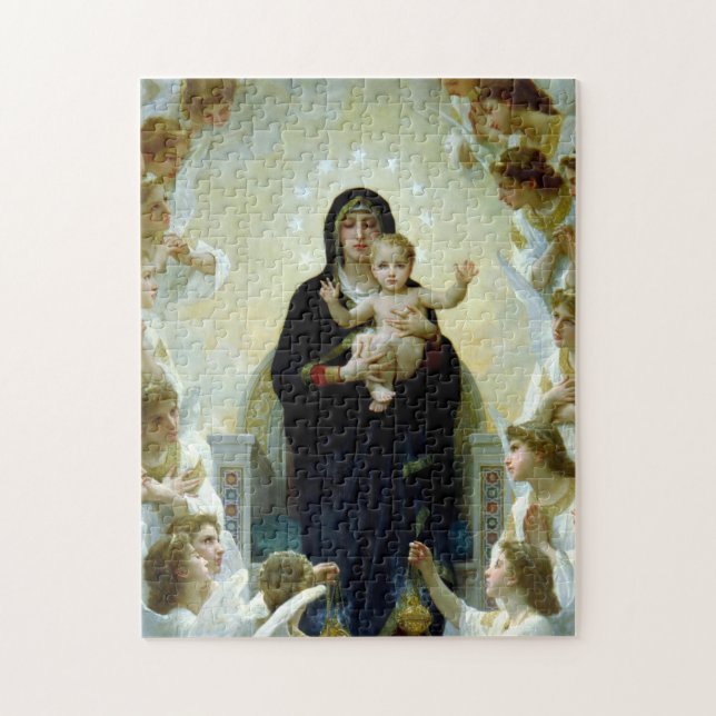 Quebra-cabeça Nossa Senhora dos Anjos Bela Madona e Menino (Vertical)