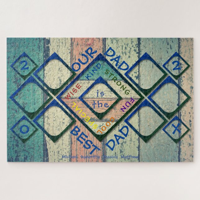 Quebra-cabeça Nosso Pai é a melhor coleção de fotos de madeira d (Horizontal)