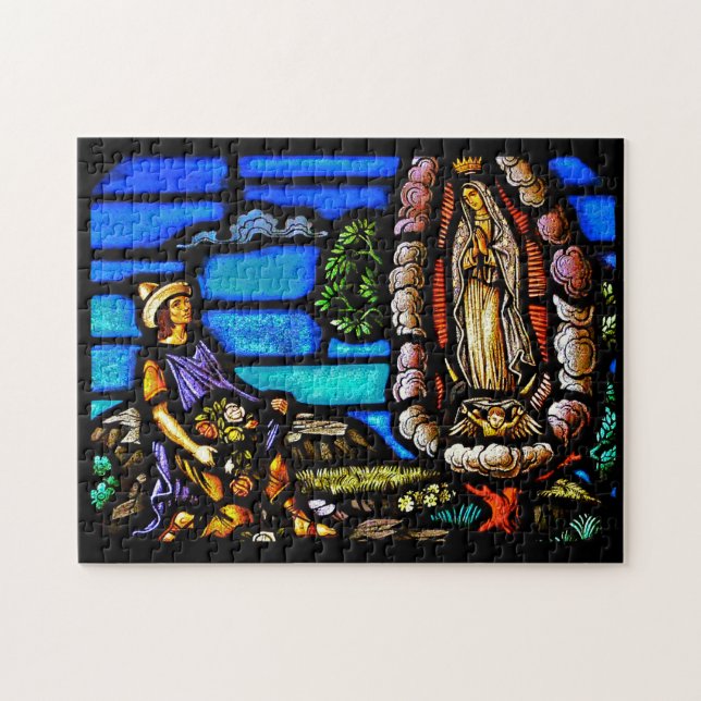 Quebra-cabeça Nosso Senora vitral da senhora Guadalupe Nuestra (Horizontal)