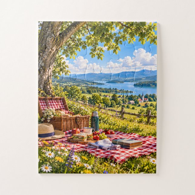 Quebra-cabeça Nostalgic Countryside Picnic Jigsaw Puzzle (Vertical)