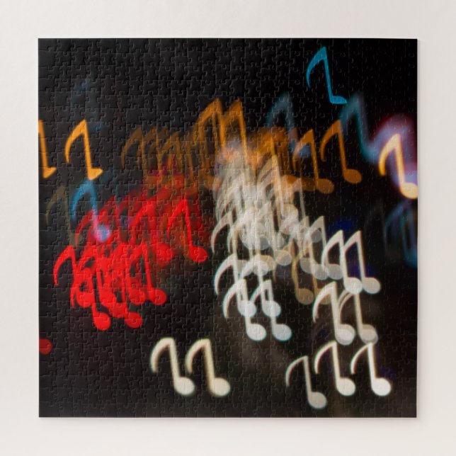 Quebra-cabeça Notas de abstrato musical: luzes de fundo (Vertical)