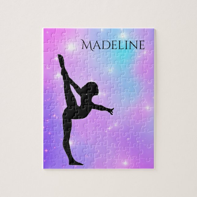 Quebra-cabeça Notebook com gradiente roxo para meninas (Vertical)