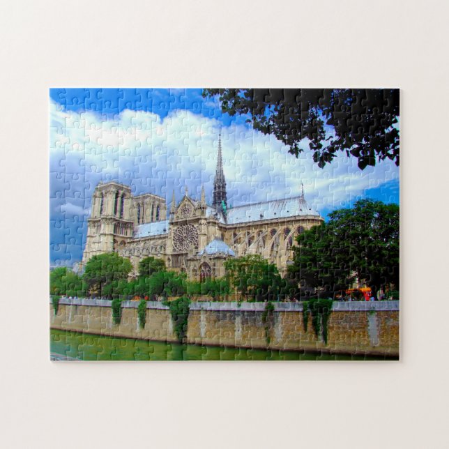 Quebra-cabeça Notre Dame Paris. (Horizontal)