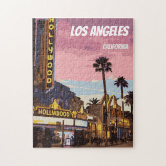 Quebra-cabeça noturno de Los Angeles California