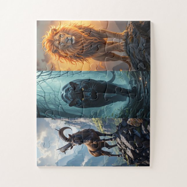 Quebra-cabeça nova arte animal de caça com pazzle (Vertical)