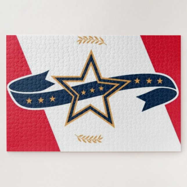 Quebra-cabeça Nova Bandeira de Montgomery, Alabama (Horizontal)