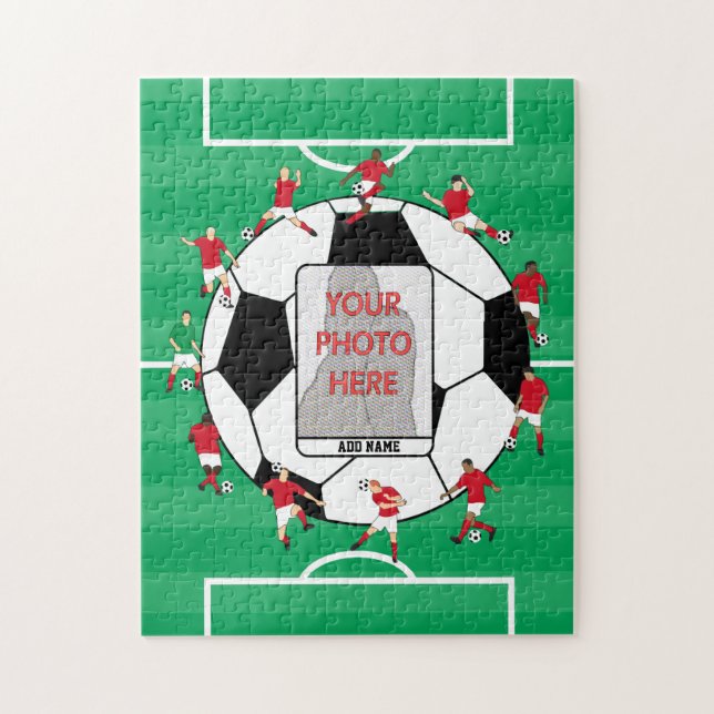 Quebra-cabeça Nova Bola Personalizada de Futebol e Jogadores de  (Vertical)