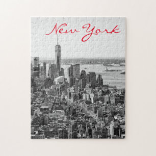Quebra-cabeça Nova Iorque branco preto Manhattan