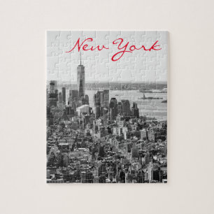 Quebra-cabeça Nova Iorque branco preto Manhattan