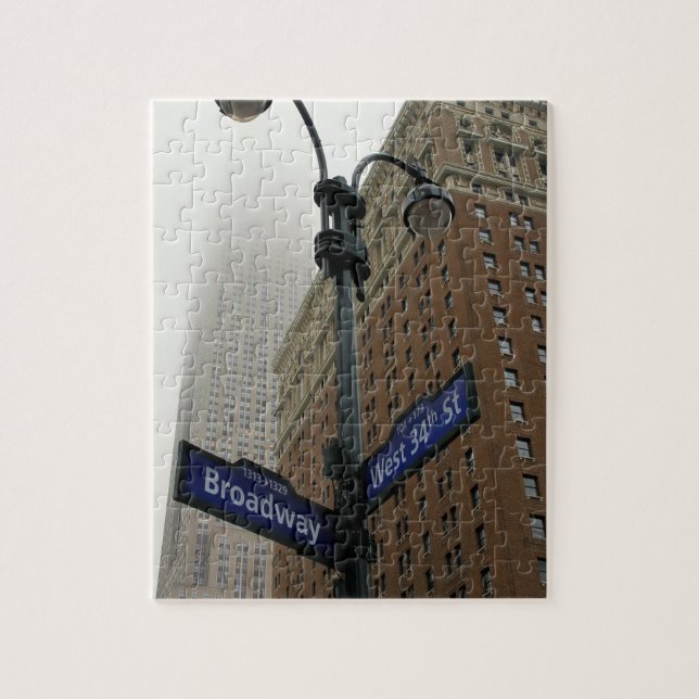 Quebra-cabeça Nova Iorque - Broadway e 34º - 8x10 - 110 pcs. (Vertical)