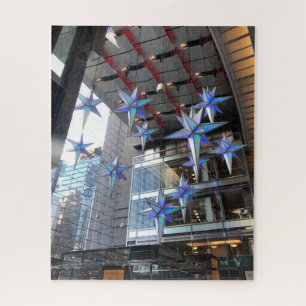 Quebra-cabeça Nova Iorque Columbus Circular Estrelas de Natal NY