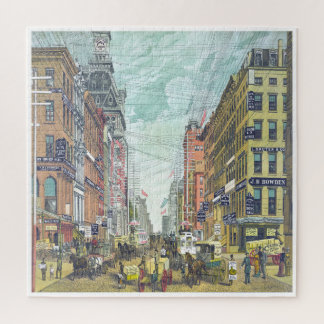 Quebra-cabeça Nova Iorque da Broadway cerca de 1885