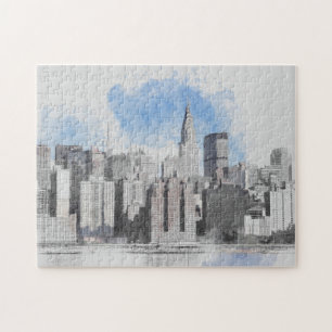 Quebra-cabeça Nova Iorque Manhattan Skyline