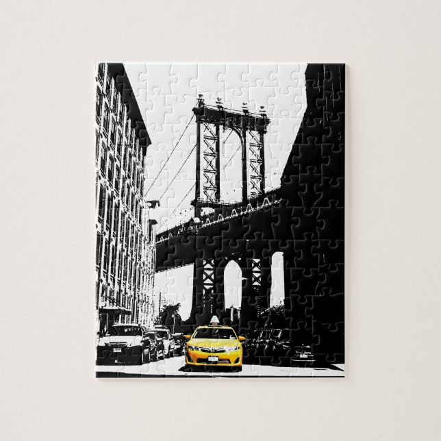 Quebra-cabeça Nova Iorque Nyc Yellow Taxi Pop Art (Vertical)