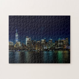 Quebra-cabeça Nova Iorque Skyline na NIght | Personalizado