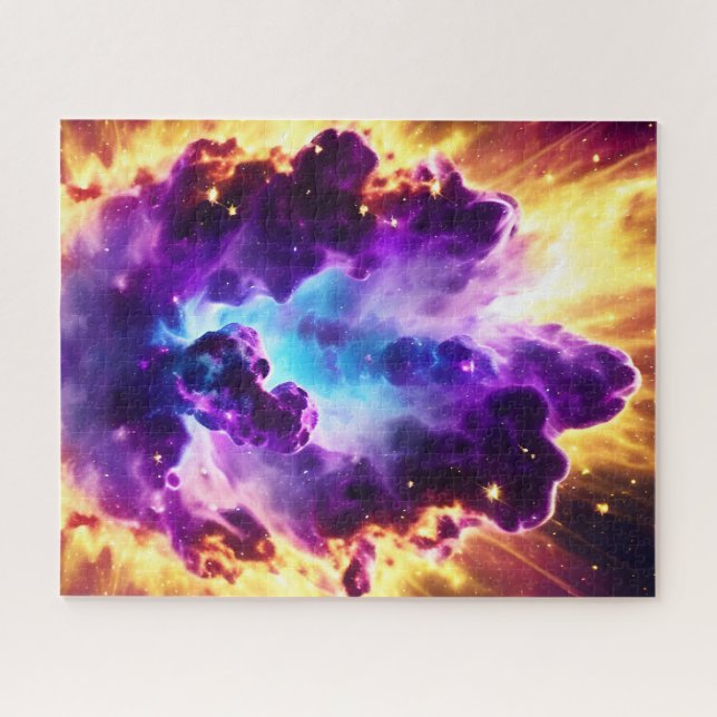 Quebra-cabeça Nova nebulosa explosiva incendeia céu cósmico pais (Horizontal)