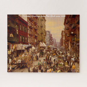 Quebra-cabeça Nova York - 1891. Cumprimentos de Natal