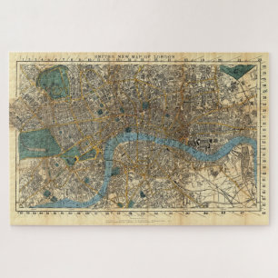 Quebra-cabeça Novo mapa de Londres 1860 de Smith