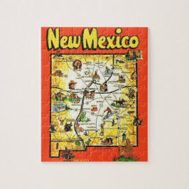Quebra-cabeça Novo México 8x10 Mapa de Postal Jigsaw Puzzle