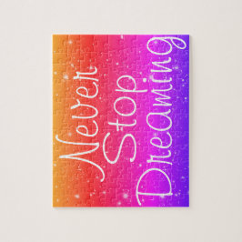 Quebra-cabeça Nunca Pare De Sonhar Com Estrelas Arco-Íris