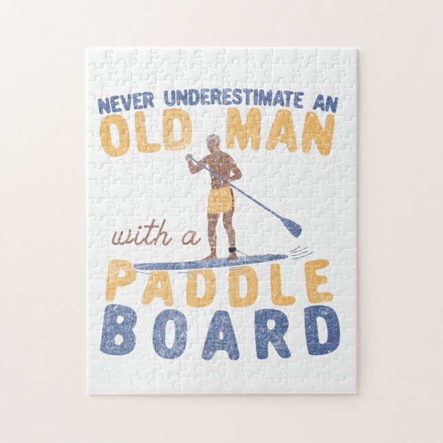 Quebra-cabeça Nunca subestime um velho com um Conselho de remate (Vertical)