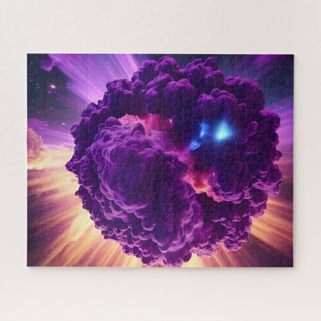 Quebra-cabeça Nuvens de supernovas roxas cósmicas que explodem n (Horizontal)