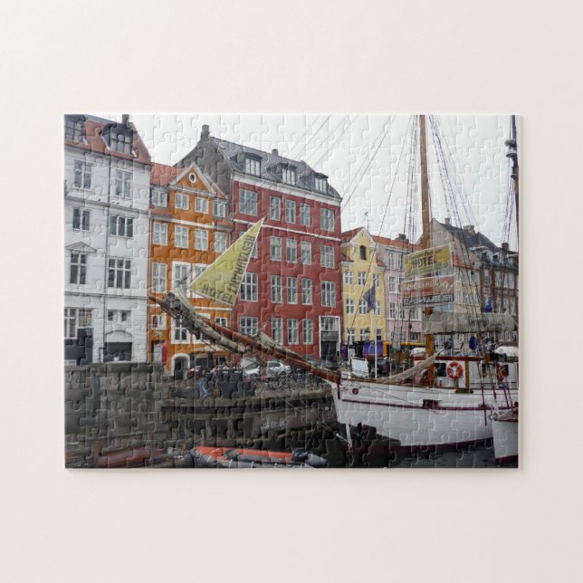 Quebra-cabeça nyhavn copenhague velejar (Horizontal)