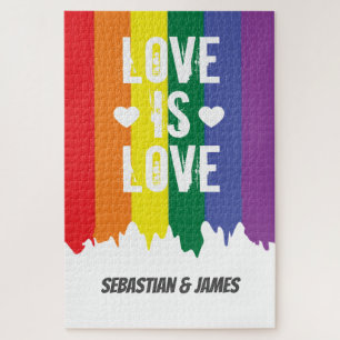 Quebra-cabeça O amor é amor, orgulho gay LGBT, arco-íris persona