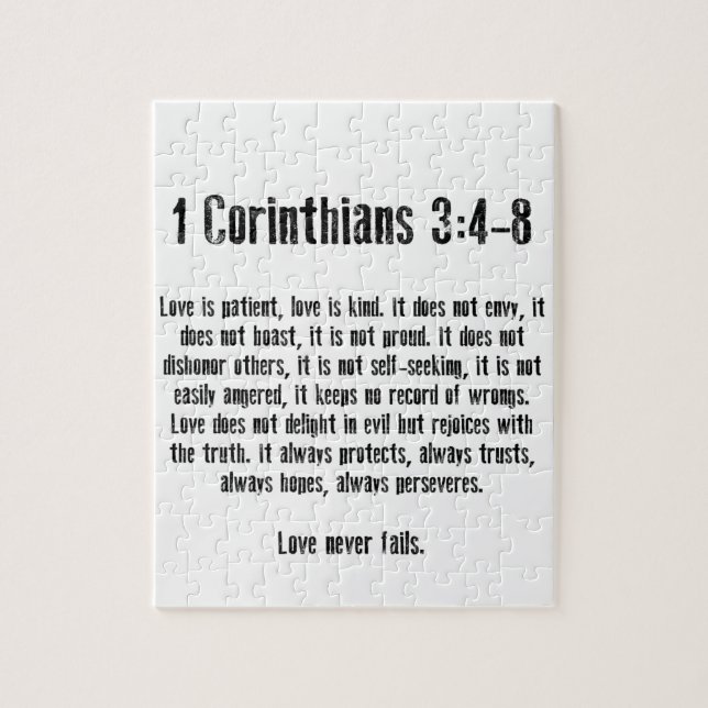 Quebra-cabeça O amor é paciente (Vertical)