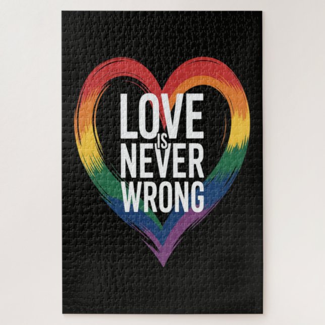 Quebra-cabeça O amor nunca está errado Mês do Orgulho LGBT (Vertical)