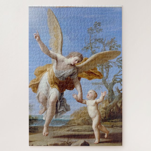 Quebra-cabeça O Anjo Guardião de Marcantonio Franceschini (Vertical)
