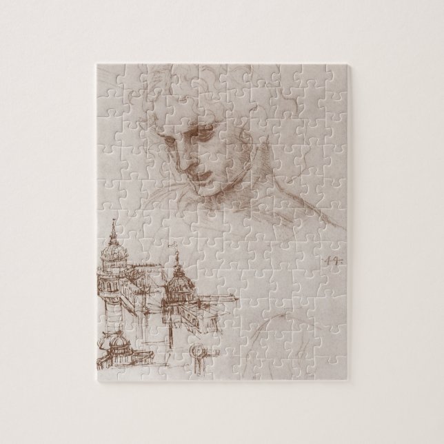 Quebra-cabeça O Apóstolo de Leonardo da Vinci Castelo Sforza (Vertical)