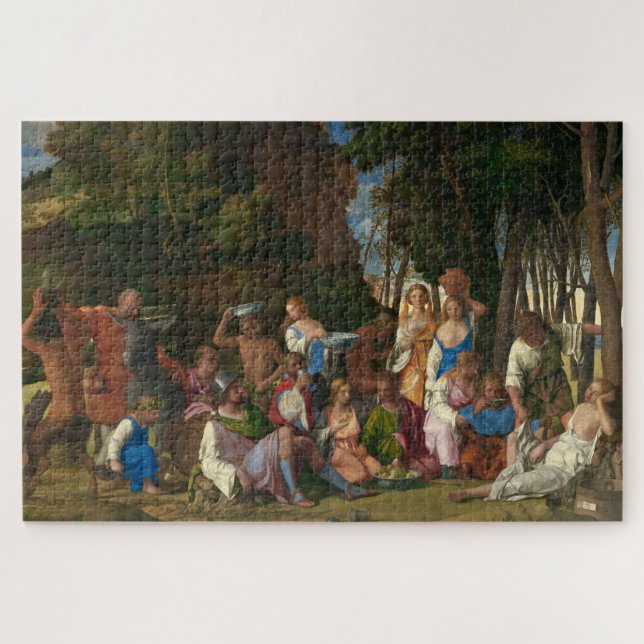 Quebra-cabeça O Banquete dos deuses (de Giovanni Bellini) (Horizontal)