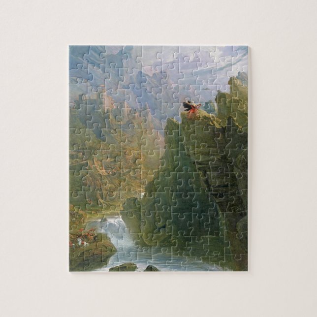 Quebra-cabeça O bardo, c.1817 (óleo em canvas) (Vertical)