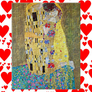 Quebra-cabeça O beijo por Gustavo Klimt, arte Nouveau do vintage