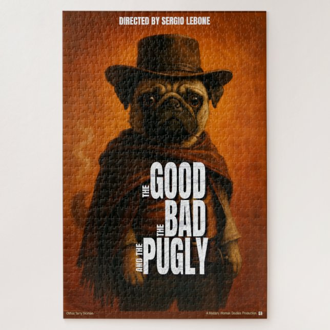 Quebra-cabeça O Bom o Mau & o Pugly Paródia de Filme (Vertical)