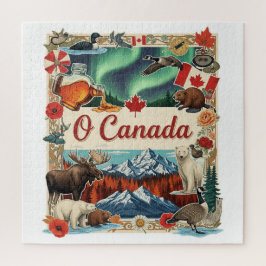 Quebra-cabeça O Canada Collage – Vintage Patriotic jigsaw puzzle