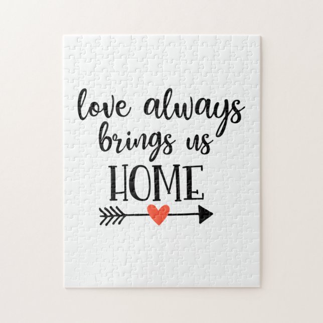 Quebra-cabeça O casal Com Amor Sempre Nos Traz Casa (Vertical)