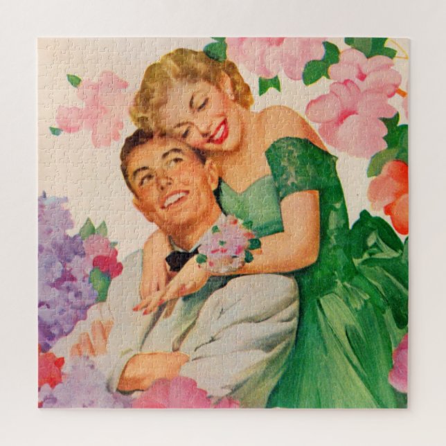 Quebra-cabeça o casal feliz (Vertical)