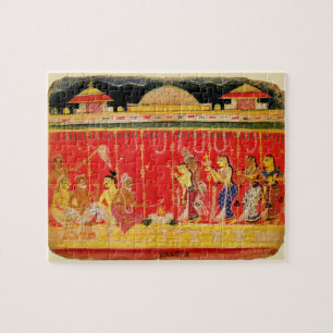 Quebra-cabeça O casamento dos pais de Krishna, de uma dispersão