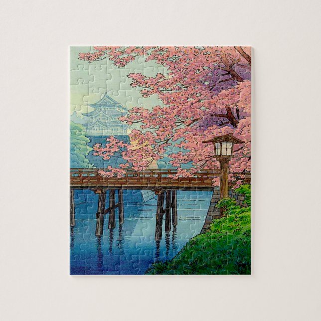 Quebra-cabeça O Castelo Vintage de Ito Yuhan e o Blossom Cherry (Vertical)