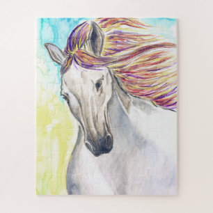 Quebra-cabeça O Cavalo Branco Corrente - Desenho