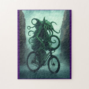 Quebra-cabeça O ciclista Eldritch: Cthulhu anda de bicicleta