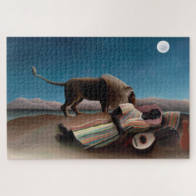Quebra-cabeça O cigano dormindo, Henri Rousseau (Horizontal)
