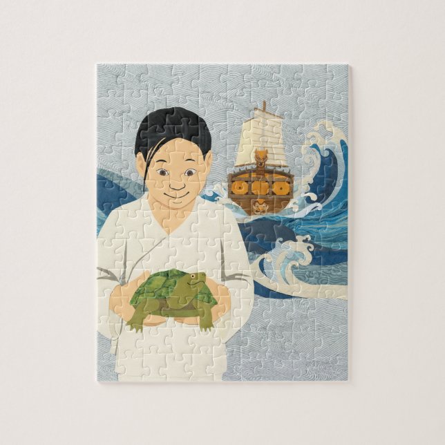 Quebra-cabeça O Cobrir TURTLE SHIP Art Personalizável (Vertical)