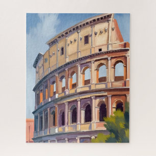 Quebra-cabeça O Coliseu Roma Aquarela Viagem